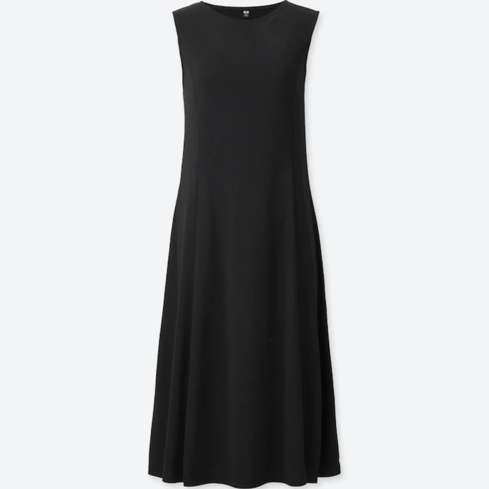 UNIQLO WOMEN LIGHTWEIGHT PONTE SLEEVELESS DRESS Sz M